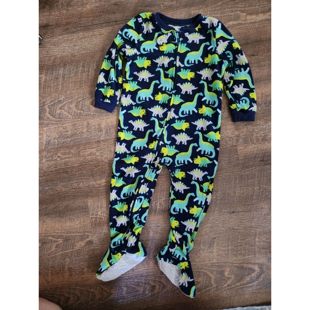 3T Simple Joy By Carters Dino 1 Pc Footie Pjs
